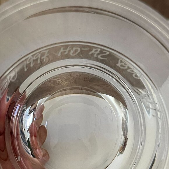 Hanne Dreutler Arthur Zirnsack Studio Ahus Sweden Signed 1997 Crystal Bowl Vase - Picture 8 of 10